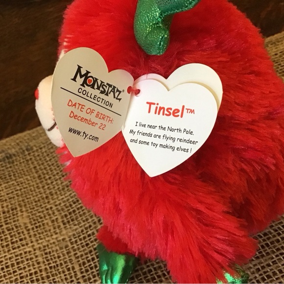 Vintage 2013 TY Monstaz Beanie Tinsel with tag. 5” - Picture 2 of 5